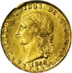 COLOMBIA. 1866 10 Pesos. Popayán mint. Restrepo M332.4. MS-64 (PCGS).