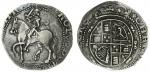 Charles I (1625-49), W/SA, Halfcrown, 10.22g, m.m. lis, carolvs etc, king on horse left holding swor