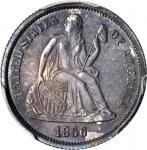 1866 Liberty Seated Dime. Proof-65 (PCGS).