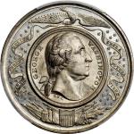 1861 Brown’s Equestrian Statue medal by George H. Lovett. Musante GW-312, Baker-317B. White Metal. M
