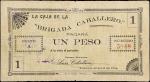 MEXICO--REVOLUTIONARY. La Caja de la Brigada Caballero. 1 Peso, 1914. M3895. Fine.