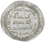 UMAYYAD: Hisham, 724-743, AR dirham (2.88g), Adharbayjan, AH106, A-137, Klat-25a, with triplet of pe