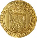 SCOTLAND. Sword & Sceptre Piece, 1602. Edinburgh Mint. James VI. PCGS Genuine--Graffiti, AU Details.