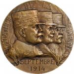 WORLD WAR I MEDALS. France - Germany - Great Britain. Battle of the Marne Bronze Medal, 1916. Paris 
