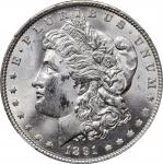 1891 Morgan Silver Dollar. VAM-2. Top 100 Variety. Doubled Die Obverse, Doubled Ear. MS-62 (NGC).