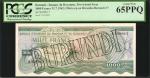 BURUNDI. Banque du Royaume, Provisional Issue. 1000 Francs, 1962 (1964). P-7. PCGS Currency Gem New 