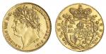 Great Britain. George IV (1820-1830). Half Sovereign, 1821. Laureate head left, rev. Ornately garnis