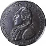 1789 (ca. 1792) Washington Born Virginia Copper. Musante GW-333, Baker-60, W-10730. Rarity-5+. Secon