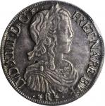 FRANCE. Ecu, 1655-R M. Morlaas Mint. Louis XIV (1643-1715). PCGS AU-58 Secure Holder.