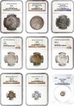 BOLIVIA. Nonet of Mixed Denominations (9 Pieces), 1808-99. All NGC or PCGS Certified.