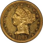 1885 Liberty Head Half Eagle. JD-1, the only known dies. Rarity-6-. Proof-58 (PCGS). CAC.