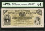 MEXICO. Banco de Londres Mexico y Sud America. 100 Pesos, 1887. P-S229s. Specimen. PMG Choice Uncirc