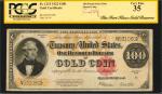 Fr. 1215. 1922 $100  Gold Certificate. PCGS Currency Very Fine 35.