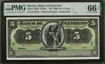 MEXICO. Banco de Guerrero. 5 Pesos, ND (1906-14). P-S298c. Remainder. PMG Gem Uncirculated 66 EPQ.