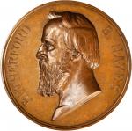 1877 Rutherford B. Hayes Presidential Medal. Bronzed Copper. 75.9 mm. Julian PR-19. Mint State.