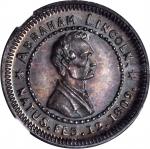 1860 Abraham Lincoln. DeWitt-AL 1860-74. Silver. 19 mm. MS-63 (NGC).