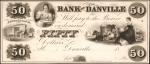 Danville, Pennsylvania. Bank of Danville. ND (18xx). $50. Uncirculated. Proof.