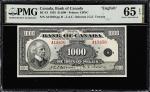 CANADA. Bank of Canada. 1000 Dollars, 1935. BC-19. PMG Gem Uncirculated 65 EPQ.