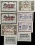 AUSTRIA. Lot of (8). Mixed Banks. 5, 20, 50 & 100 Kronen, 1918. P-Various. About Uncirculated to Unc