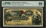 MEXICO. Banco de Durango. 100 Pesos, 1913-14. P-S277Aa. PMG Extremely Fine 40.