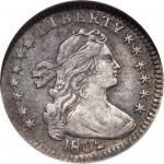 1802 Draped Bust Half Dime. LM-1, the only known dies. Rarity-5. AU-50 (NGC).