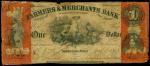 Middletown Point, New Jersey. Farmers & Merchants Bank of Middletown Point. April 1, 1862. $1. Good 