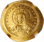 CONSTANTINE IX, 1042-1055. AV Histamenon Nomisma (4.40 gms), Constantinople Mint, 1049-1053. NGC Ch 
