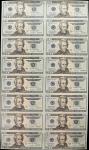 Uncut Sheet of (16). Fr. 2091-A*. 2004A $20 Federal Reserve Star Notes. Boston. Uncirculated.