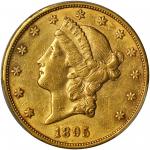 美国1895-S年20美元金币。
