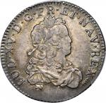 1720-X 1/3 Ecu de France. John Law Issue. Amiens Mint. Gadoury-306, Hodder-8. Flan neuf. AU-58 (PCGS