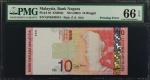 2004年马来西亚国家银行10令吉。印刷错误。MALAYSIA. Bank Negara Malaysia. 10 Ringgit, ND (2004). P-46. Printing Error. 