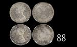 1879、85年香港维多利亚银币一毫，两枚评级品，79年少见1879 & 85 Victoria Silver 10 Cents (Ma C18). Rare for 1879. NGC XF45 &