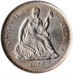 1866-S Liberty Seated Half Dime. V-1, the only known dies. Misplaced Date. MS-64 (PCGS). CAC.