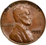 1955 Lincoln Cent. Doubled Die Obverse. AU-50 BN (NGC).