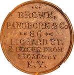 New York--New York. Undated (1862-1866) Brown, Pangborn & Co. Fuld-630Oa-2h-bro. Brown Hard Rubber. 
