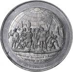 1892-1893 Worlds Columbian Exposition. World Globe Dollar. Aluminum. 44 mm. HK-174, Eglit-9. Rarity-