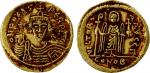 BYZANTINE EMPIRE: Phocas, 602-610, AV solidus (4.48g), Constantinople, S-618, bust facing, wearing c