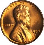 1957-D Lincoln Cent. MS-67 RD (NGC).