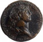 TRAJAN, A.D. 98-117. AE Sestertius, Rome Mint, A.D. 116-117. NGC Ch VF.