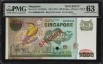 1977年新加坡货币发行局伍佰圆。样票。SINGAPORE. Board of Commissioners of Currency. 500 Dollars, ND (1977). P-15s. KN