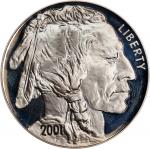 2001-P American Buffalo Silver Dollar. Proof-68 Deep Cameo (PCGS).