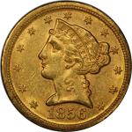 1856-D Liberty Head Half Eagle. Winter 33-BB, the only known dies. AU-58 (PCGS). CAC.
