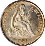 1864 Liberty Seated Half Dime. V-1, the only known dies. MS-66 (PCGS).