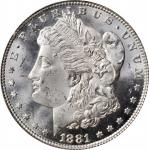 1881 Morgan Silver Dollar. MS-64 (PCGS).