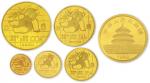 1989年熊猫纪念金币一套五枚 完未流通