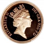 1985年英国索维林金币，PCGS PR69DCAM，#41723440。Great Britain, gold 1 sovereign, 1985, weighs 7.98g and contain