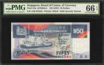 1987年新加坡货币发行局伍拾圆。 SINGAPORE. Board of Commissioners of Currency. 50 Dollars, ND (1987). P-22a. PMG G