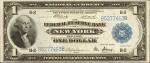 Fr. 713. 1918 $1 Federal Reserve Bank Note. New York. Choice Extremely Fine.