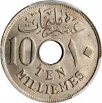 EGYPT. 10 Milliemes, AH 1335//1917-H. Heaton Mint. PCGS MS-63 Gold Shield.