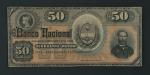 El Banco Nacional, Argentina, proof 50 Pesos, Buenos Aires, 5th November 1881, obverse proof of unis